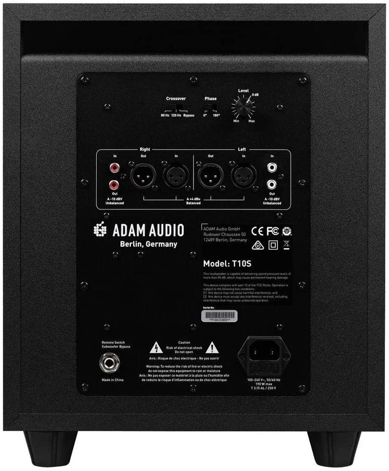 Adam Audio Monitors ADAM Audio T10S 10 inch Powered Studio Subwoofer T10s Buy on Feesheh