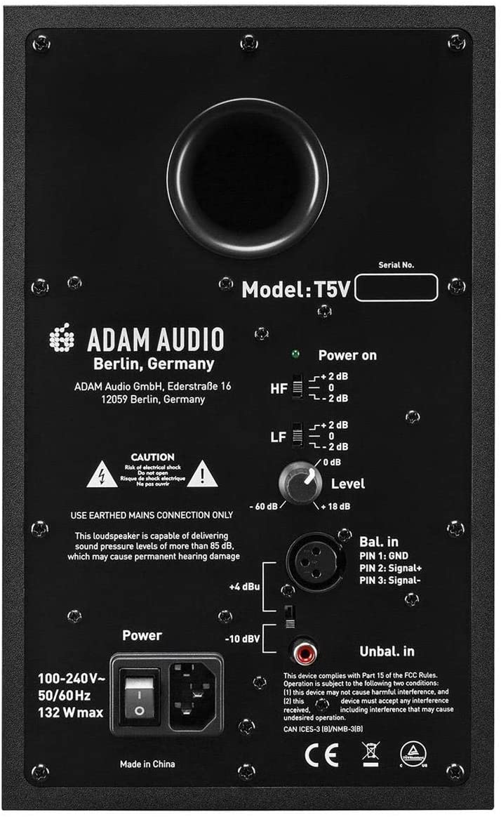 Adam Audio Monitors ADAM Audio T5V 5 inch Powered Studio Monitor T5v Buy on Feesheh