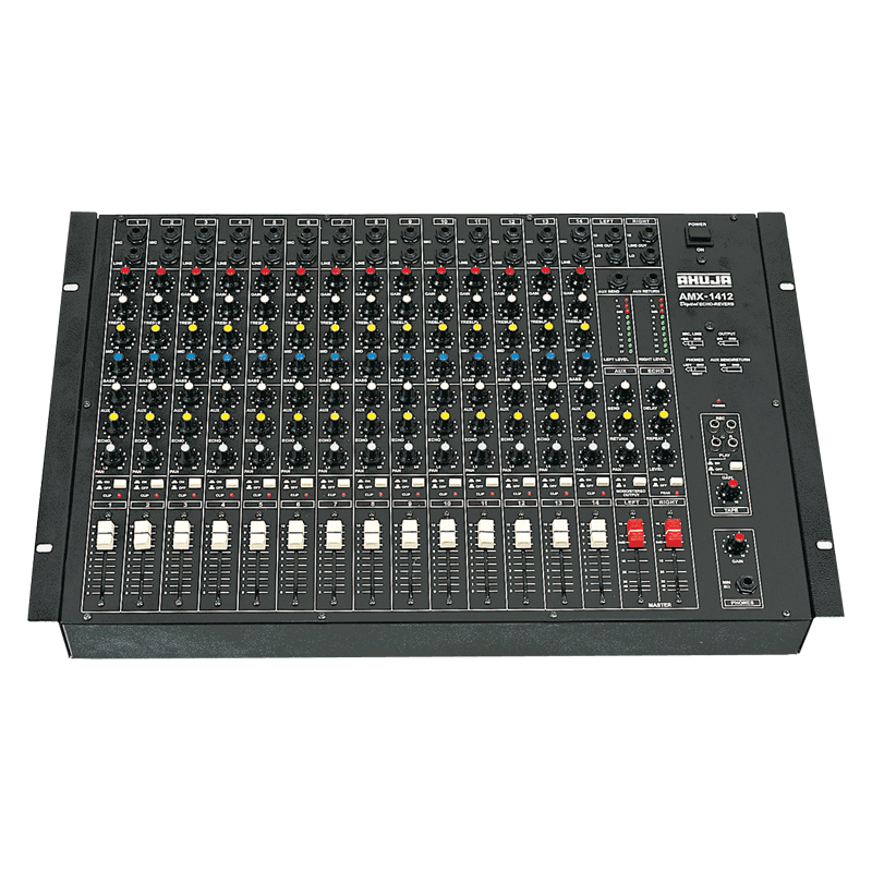 Ahuja Mixers Ahuja Mixer Audio 14 CH 14Mono Input w/ Echo Reverb Effects - AMX1412 AMX1412 Buy on Feesheh