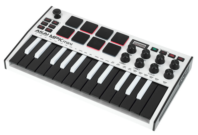 Akai MIDI Keyboards White Akai Professional MPK Mini MK III 25-key Keyboard Controller MPKMINI3W Buy on Feesheh