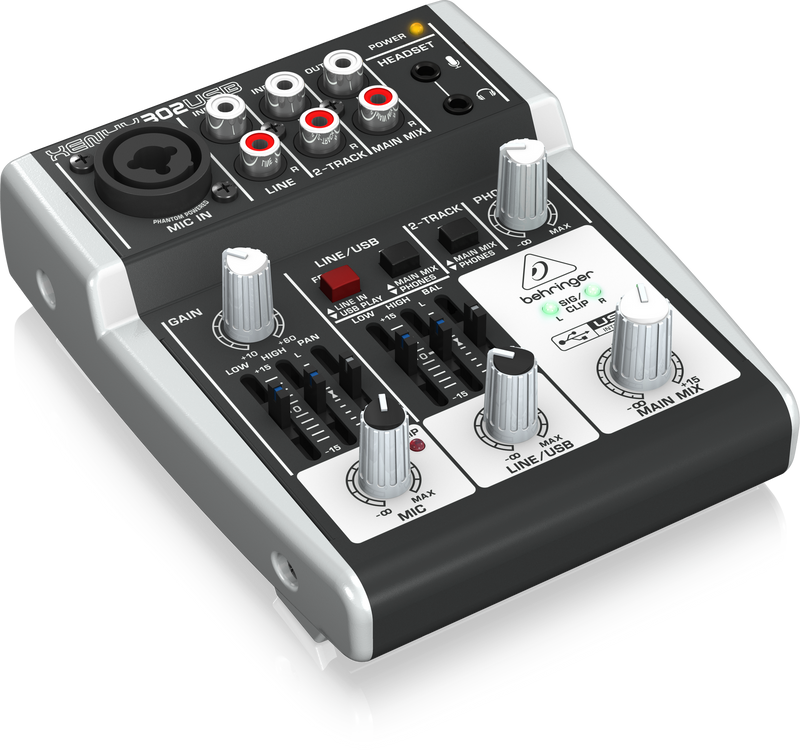 Behringer Analog Mixer Behringer 302USB Premium 5-Input Mixer with XENYX Mic Preamp and USB/Audio Interface 302USB Buy on Feesheh