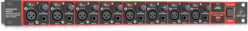 Behringer Audio Interface Behringer Audiophile 8 In/8 Out ADAT Audio Interface with Midas Mic Preamplifiers ADA8200 Buy on Feesheh