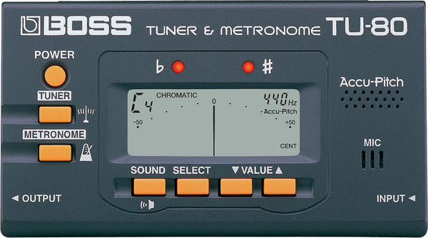 Boss Guitar Accessories Boss TU-80 Chromatic Tuner and Metronome TU-80-WH Buy on Feesheh