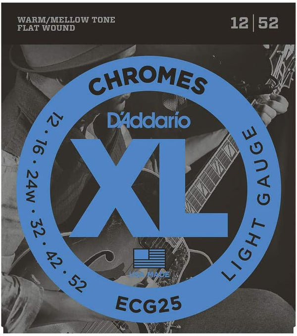 D'Addario Guitar Strings D'Addario 4 XL Chromes Electric Guitar Strings, Light, 12-52 ECG25 Buy on Feesheh