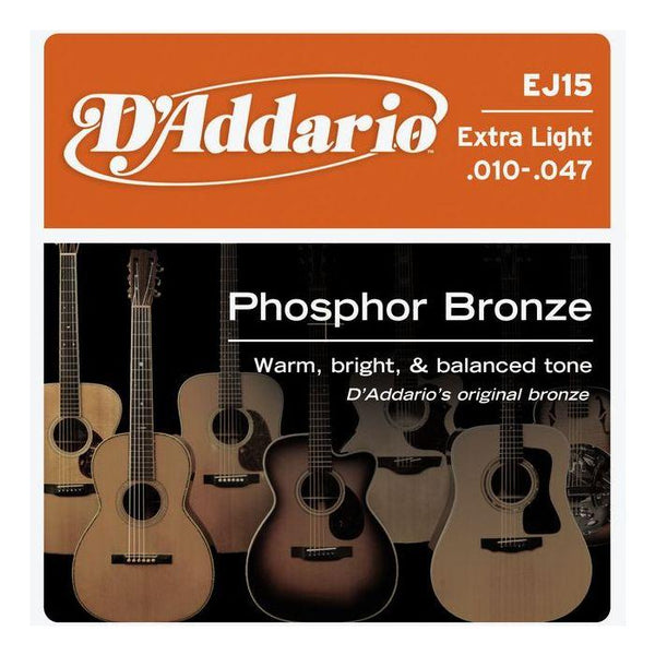 D'Addario Guitar Strings D'Addario EJ15 Phosphor Bronze Extra Light Acoustic Strings EJ15 Buy on Feesheh