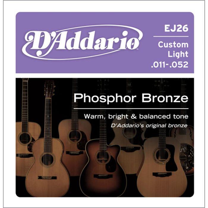 D'Addario Guitar Strings D'Addario EJ26 Phosphor Bronze 11-52 Acoustic Guitar String EJ26 Buy on Feesheh