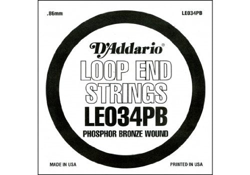 D'Addario Guitar Strings D'Addario LE034PB Phosphor Bronze Loop End Single String.034 LE034PB Buy on Feesheh