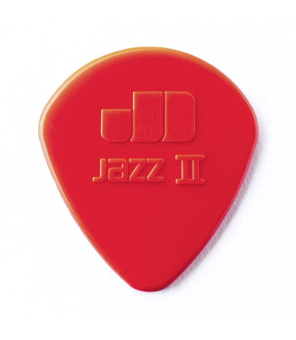 Dunlop 47R2N Nylon Jazz II Red Nylon - Round Tip Guitar Pick