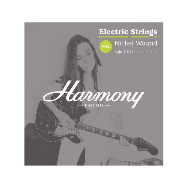 Harmony Strings & Tuners Harmony HE01 Nickel Electric Guitar Strings, Light, 9/42 HMN-023007 Buy on Feesheh