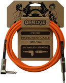 Orange Music Cables and Adapters Orange Music Crush 10 Metre Instrument Cable Angled to Straight CA035 Buy on Feesheh
