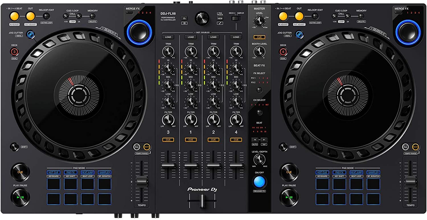 Pioneer DJ DDJ-FLX6-GT 4-deck Rekordbox and Serato DJ Controller Graph