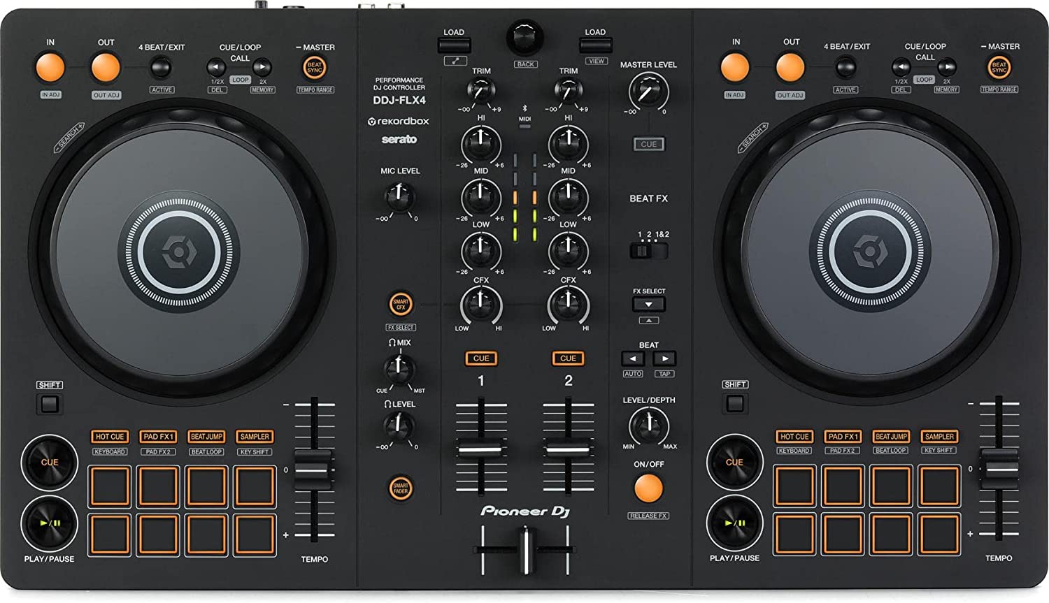 Pioneer DJ DDJFLX4 2Channel DJ Controller Black