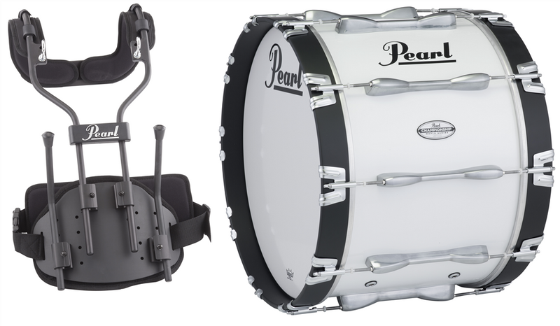 Pearl PBDM2614/A #33 26" x 14" Championship Maple Marching Bass Drum Pure White Finish