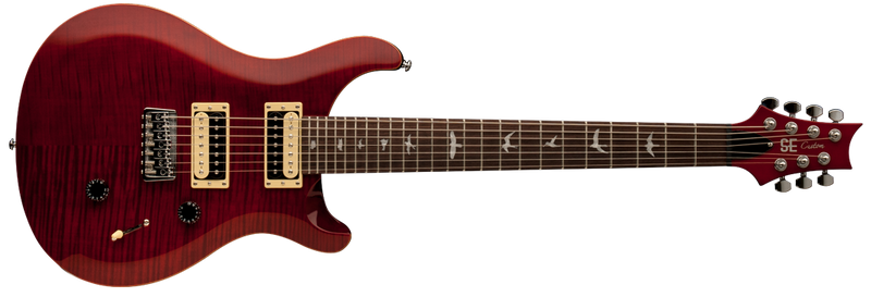 PRS Acoustic Guitar PRS SE Custom 24 7-String Guitar in Black Cherry finish, PRS Gig Bag included CM7BC Buy on Feesheh