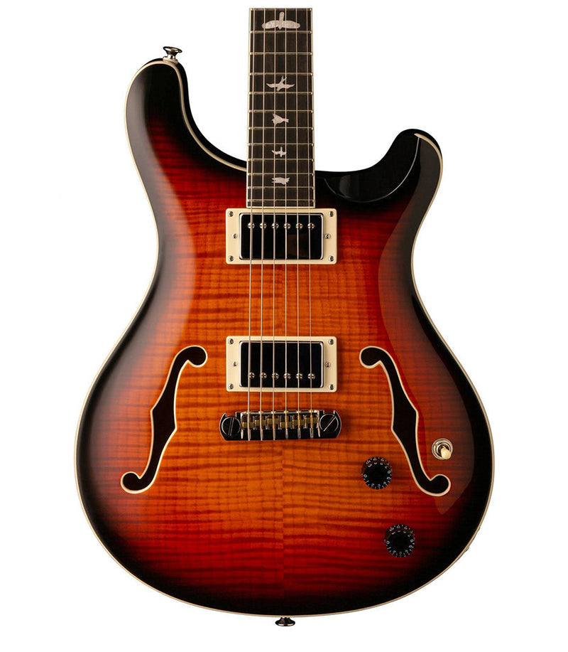 PRS PRS SE Hollowbody II Electric Guitar in Tricolor Sunburst Finish, Hard Case Included H2ECBTC Buy on Feesheh