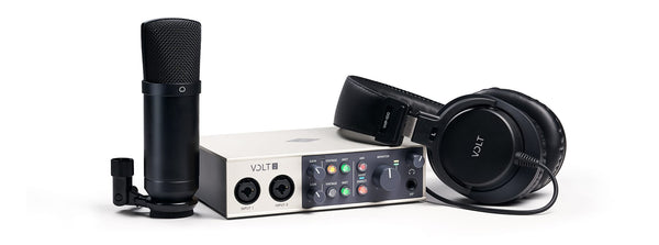 Universal Audio Universal Audio Volt 2 Studio Pack 2-in/2-out USB-C Audio Interface with 2 Preamps, 24-bit/192kHz AD/DA, MIDI I/O, Large-diaphragm Condenser Microphone, Headphones, and Software Bundle - Mac/PC/iOS" VOLT-SB2 Buy on Feesheh