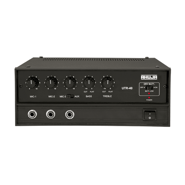 Ahuja Microphone Amplifiers Ahuja PA Amplifier 30W RMS w/ 3-Microphone 1-Aux Input and Impedance Output - UTR40 UTR40 Buy on Feesheh