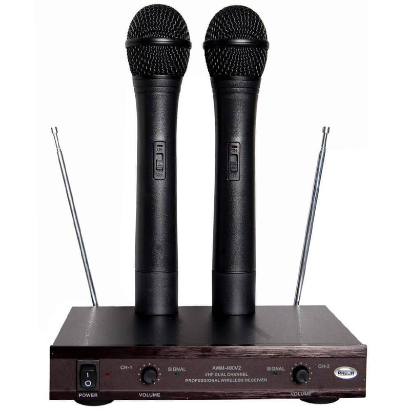 Ahuja Microphones Ahuja Microphone Wireless Dual Channel VHF, 2 x Handheld - AWM490V2 AWM490V2 Buy on Feesheh