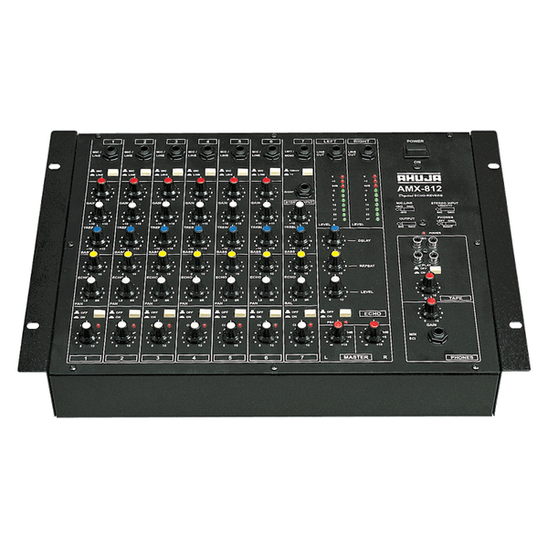 Ahuja Mixers Ahuja Mixer Audio 8 CH 8Mono Input w/ Echo Reverb Effects - AMX812 AMX812 Buy on Feesheh