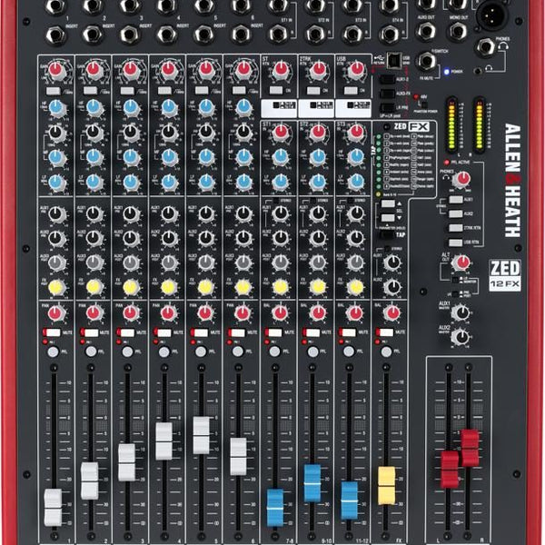 Allen & Heath ZED-12FX 12-channel Mixer with USB Audio Interface and E