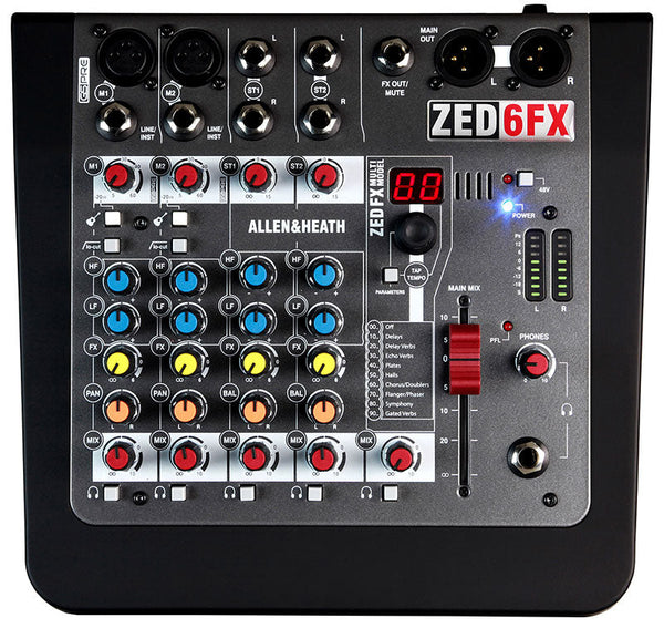 Allen & Heath Allen & Heath ZED-6FX 4-channel Mixer with Effects ZED6FX Buy on Feesheh