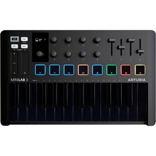 Arturia Arturia MiniLab 3 Hybrid Keyboard Controller Black 3760033531878 Buy on Feesheh