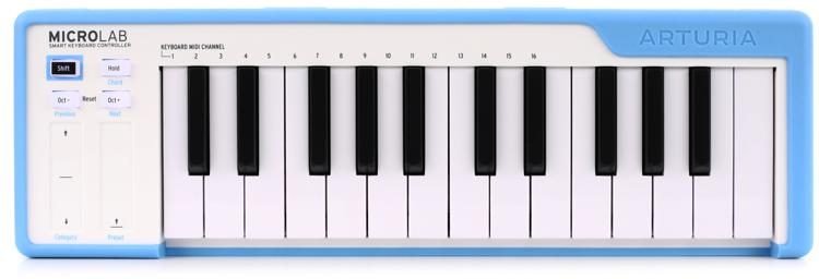Arturia MIDI Controllers Blue Arturia MicroLab 25-key Keyboard Controller 3760033531434 Buy on Feesheh