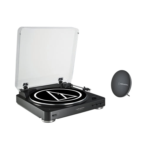 Audio-Technica Turntables & Accessories Audio-Technica AT-LP60SPBT-BK Fully Automatic Belt-Drive Wireless Turntable and Speaker System AT-LP60BT Black + Wireless Speaker(LP60SPBT-BLK) Buy on Feesheh