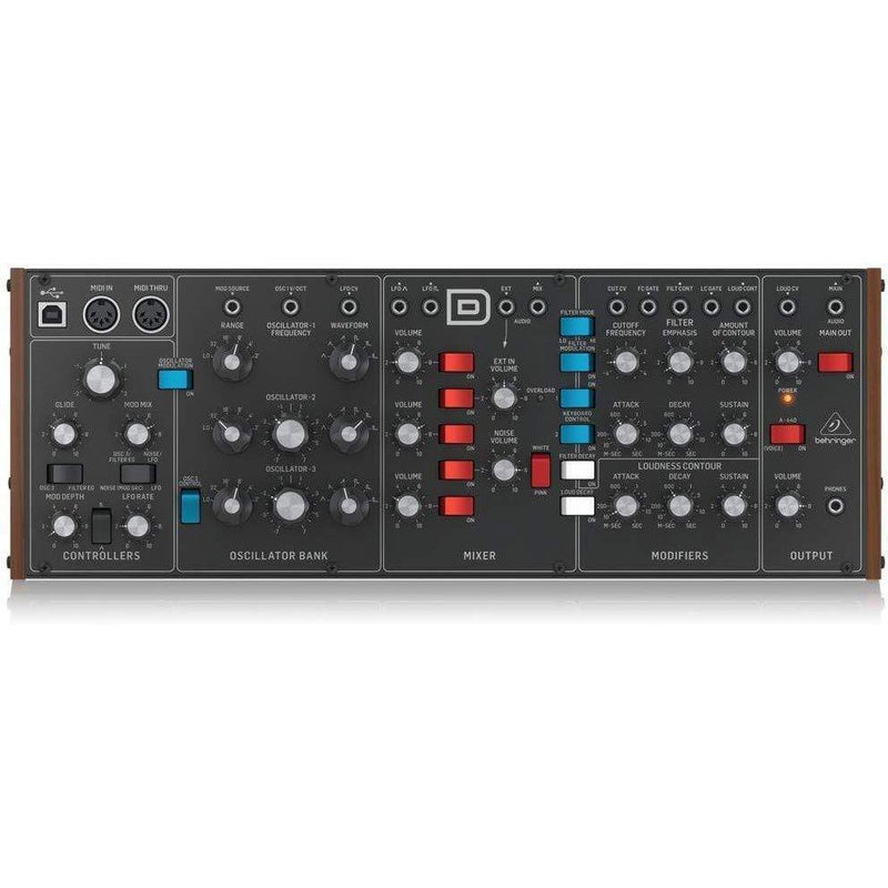 Behringer Analog Synthesizers Behringer MODEL D Authentic Analog Synthesizer with 3 VCOs, Ladder Filter, LFO and Eurorack Format MODEL D Buy on Feesheh