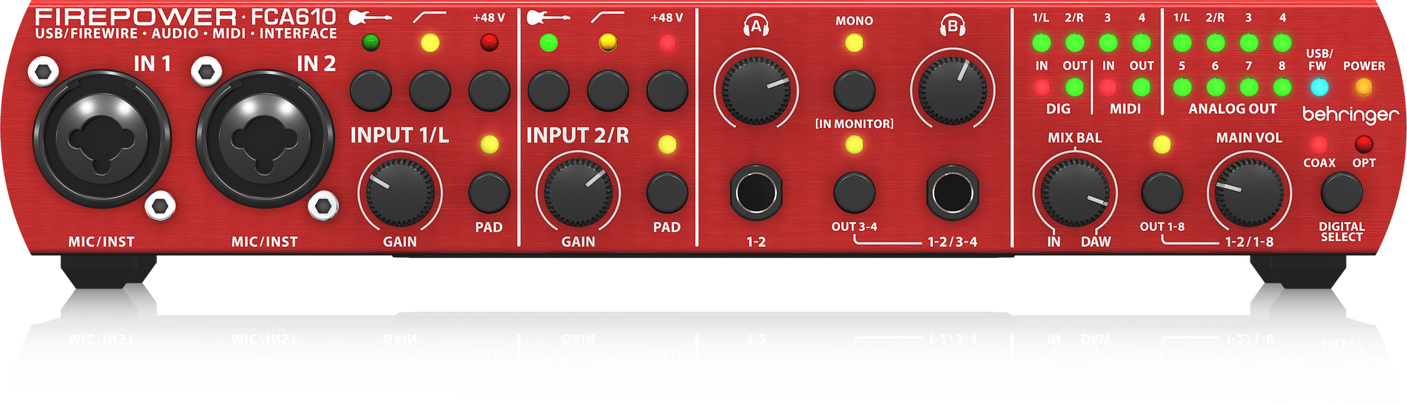 Behringer Firepower FCA610 - 6 x 10 USB/FireWire Audio/MIDI Interface