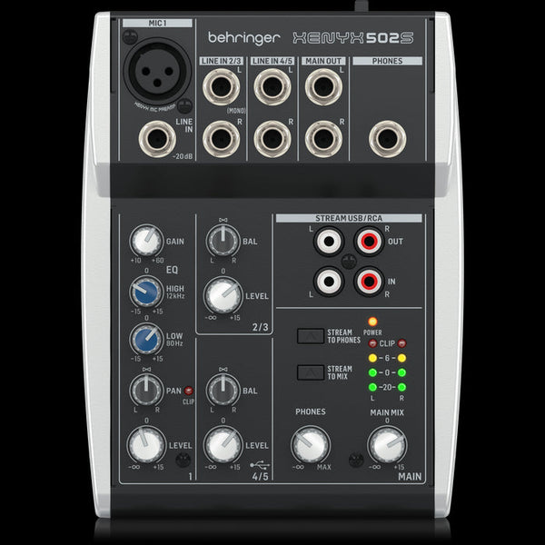 Behringer Behringer XENYX 502S Premium Analog 5-Input Mixer with USB Streaming Interface 502S Buy on Feesheh