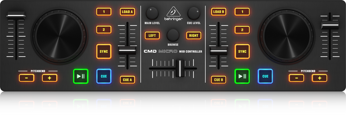 Behringer CMD MICRO Compact 2-Deck DJ MIDI Controller