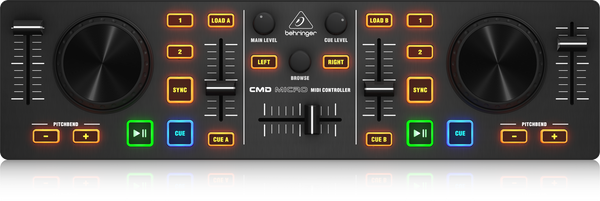 Behringer DJ Controller Behringer CMD MICRO Compact 2-Deck DJ MIDI Controller CMDMICRO Buy on Feesheh