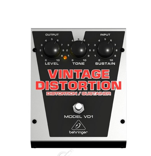 Behringer vintage VD1 distortion sustainer effects pedal