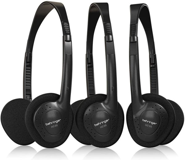 Behringer Headphones Behringer HO66 3-pack On-ear Supra-aural Headphones with Adjustable Headband HO66 Buy on Feesheh