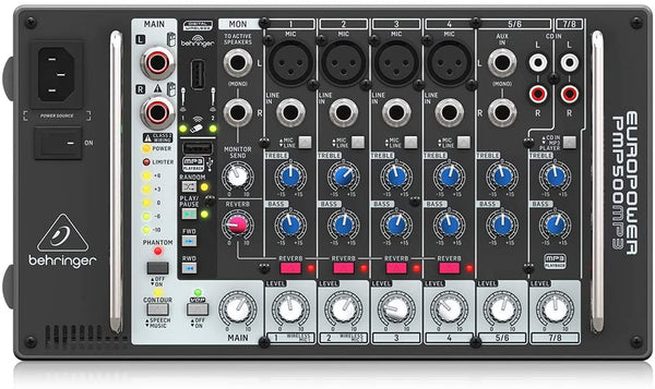 Behringer Mixers Behringer Europower PMP500MP3 8-channel 500W Powered Mixer PMP500MP3 Buy on Feesheh