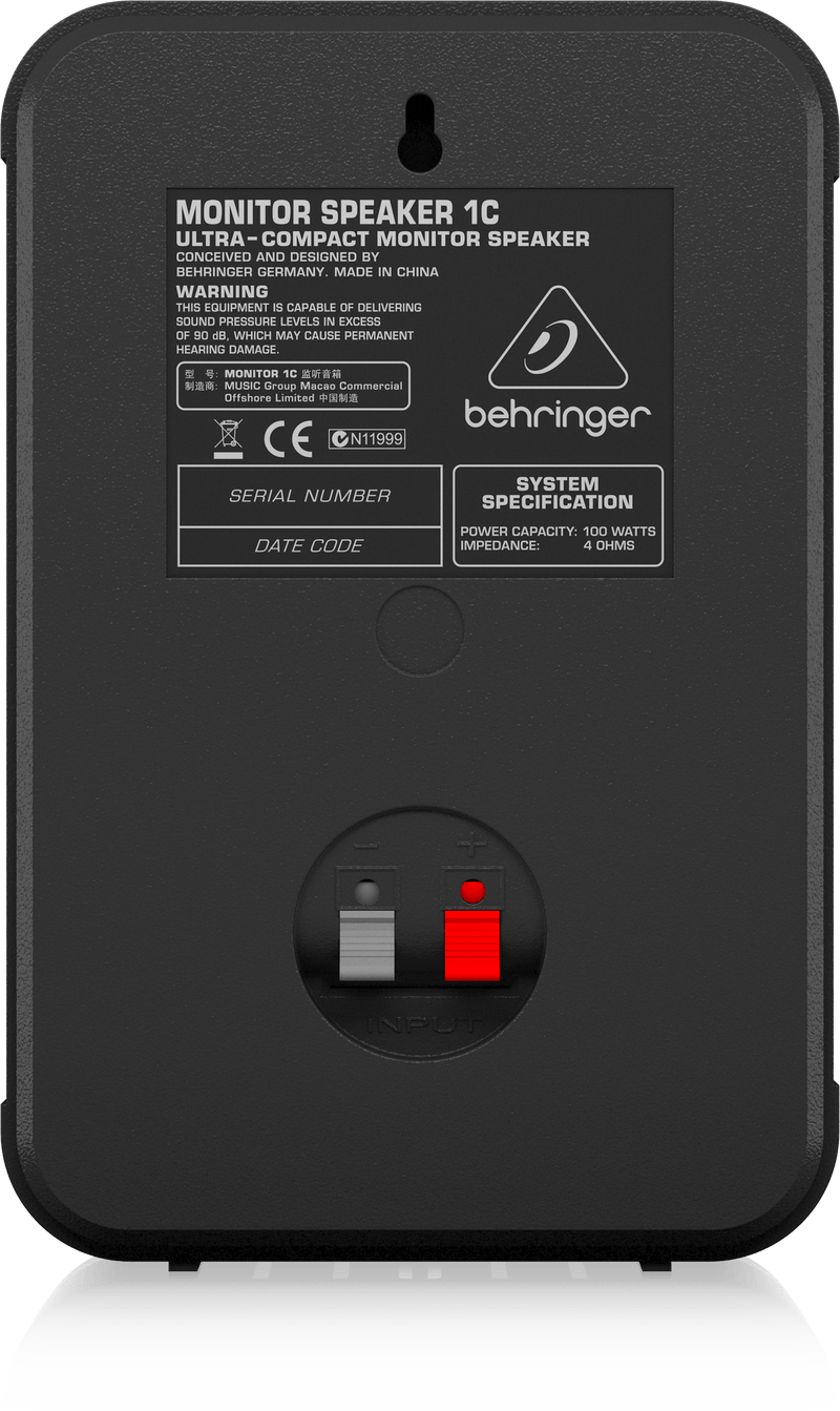 Behringer Monitor Speakers 1C Blac k