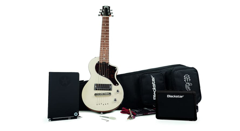 Blackstar Electric Guitar Blackstar Carry-On Deluxe Travel Guitar Pack In Vintage White With Fly3 BT BA184070 Buy on Feesheh