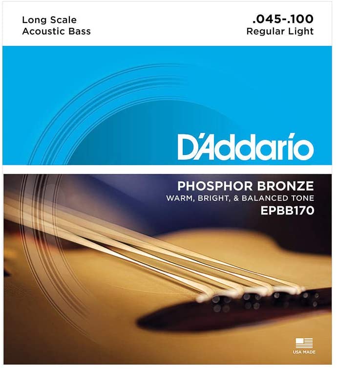 D'Addario Bass Guitar Strings D'Addario EPBB170 Phosphor Bronze Acoustic Bass Strings, Long Scale, 45-100 EPBB170 Buy on Feesheh