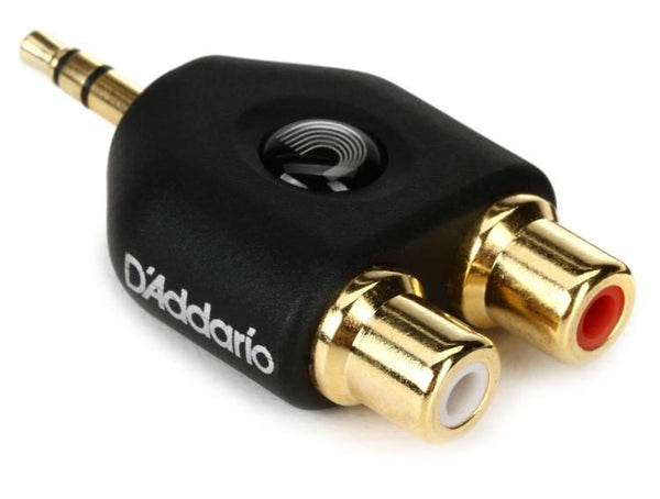 D'Addario Cables & Adapters D'Addario PW-P047C 1/8" Male Stereo to Dual RCA Female Adapter PW-P047C Buy on Feesheh