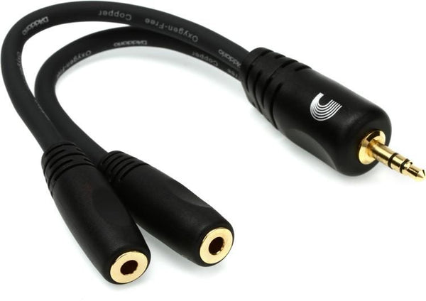 D'Addario Cables & Adapters D'Addario PW-P047ZZ 1/8" Male Stereo to Dual 1/8" Female Stereo Adapter PW-P047ZZ Buy on Feesheh