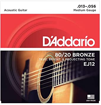 D'Addario D'Addario EJ12 80/20 Bronze Acoustic Guitar Strings - .013-.056 Medium EJ12 Buy on Feesheh