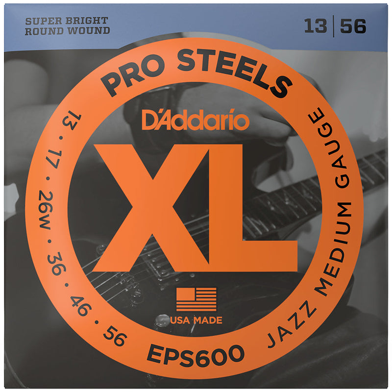 D'Addario D'Addario EPS600 ProSteels Electric Guitar Strings, Jazz Medium, 13-56 EPS600 Buy on Feesheh