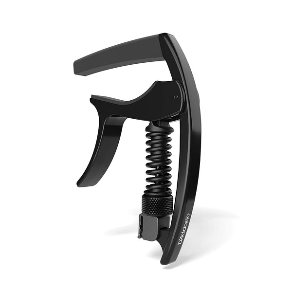 D’Addario D’Addario NS Tri-Action Capo, Black – For 6-String Electric and Acoustic Guitars – Micrometer Tension Adjustment for Buzz-Free, In-Tune Performance - Single Hand Use – Integrated Pick Holder PW-CP-09 Buy on Feesheh