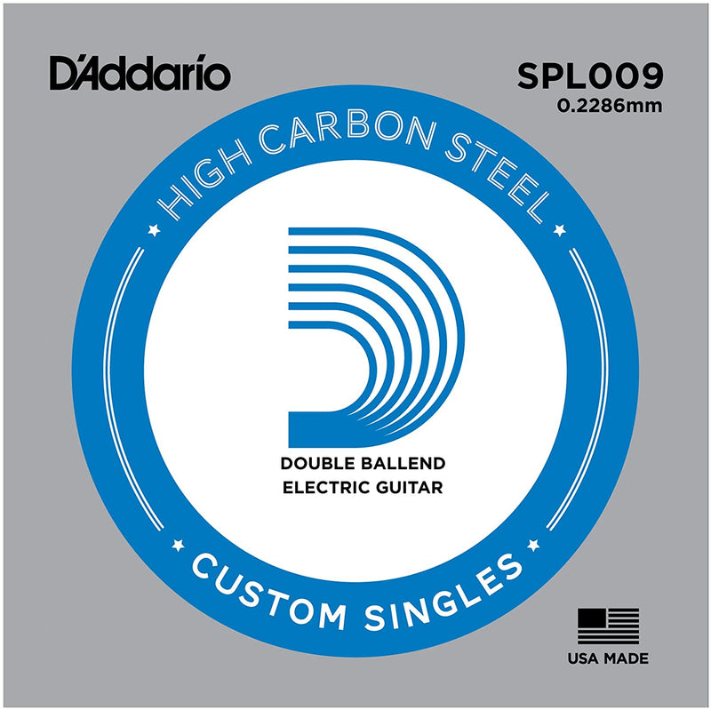 D'Addario Guitar Accessories D'Addario SPL009 Plain Steel Guitar Single String, Double Ball End, .009 SPL009 Buy on Feesheh