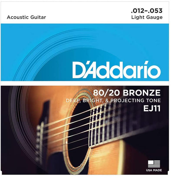 D'Addario Guitar Strings D'Addario EJ11 80/20 Bronze Acoustic Guitar Strings, Light, 12-53 EJ11 Buy on Feesheh