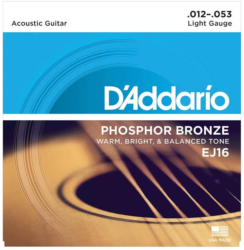 D'Addario Guitar Strings D'Addario EJ16 Phosphor Bronze Acoustic Guitar Strings, Light EJ16 Buy on Feesheh