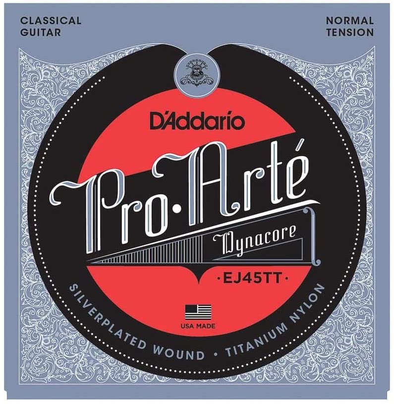 D'Addario Guitar Strings D'Addario EJ45TT ProArte DynaCore Classical Guitar Strings, Titanium Trebles, Normal Tension EJ45TT Buy on Feesheh