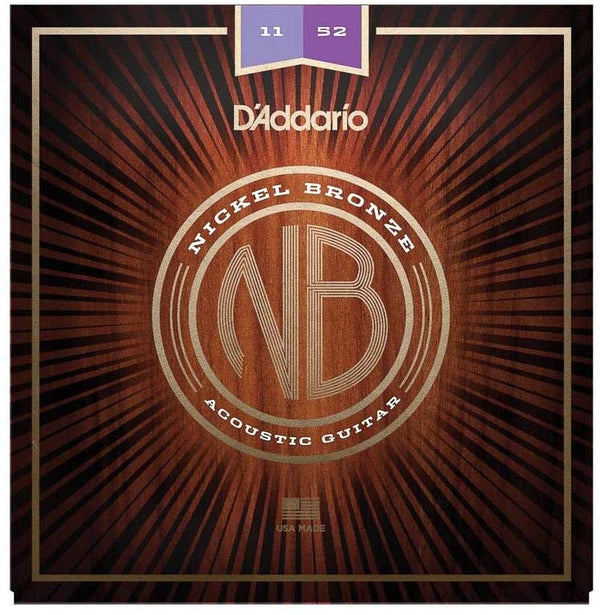 D'Addario Guitar Strings D'Addario NB1152 Nickel Bronze Acoustic Guitar Strings, Custom Light, 11-52 NB1152 Buy on Feesheh