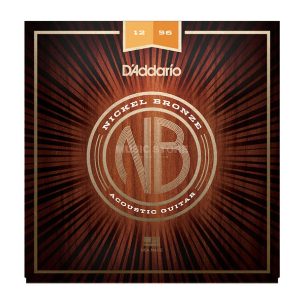 D'Addario Guitar Strings D'Addario NB1256 12-56 Nickel Bronze Acoustic Light Top/Medium Bottom NB1256 Buy on Feesheh